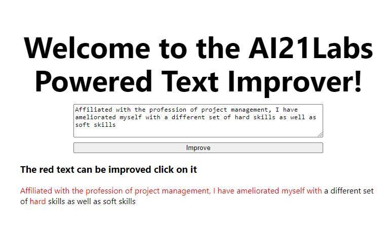 AI21 Labs 教程:如何创建文本改进器应用程序